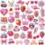 SUSIHI Coquette Stickers, 50PCS Pink Aesthetic Holographic Vinyl Stickers, Cute Party Favor Stickers for Water Bottles, Laptop, Journals, Scrapbooks, Gifts for Women