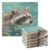 susiyo Swimming Raccoon Kitchen Washcloths 6 Pack Cute Bar Tea Towels Cloth