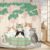 SVBright Adorable Cats Shower Curtain 72Wx72L Inch Kids Japanese Anime Cute Animal Funny Pink Floral Green Leaf Vintage Cartoon Kitten 12 Pack Hooks Polyester Waterproof Fabric Bathroom Bathtub Panels