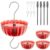 SVEDVK Ant Moat for Hummingbird Feeders, (4 Pack, 7 OZ) Vintage Style Humingbird Feeder Parts Ant Guard & Stopper(Red)