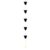 SVORTEKA 47in Metal Rain Chain with 5 Flower Cups Blue Hanging Gutter Replacement for Single Story Roof Sturdy Heavy Duty Windproof Rainwater Catcher for Garden Yard Patio Porch Decor