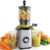 Sweetcrispy Cold Press Juicer Machines, Masticating Juicer with High Juice Yield, Reverse Function, Stops Oxidation and Easy to Clean for Vegetables & Fruits