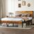 Sweetcrispy Queen Sturdy Wood Bed Frame with Headboard, 800LBS Heavy Duty Mattress Foundation, Metal Support Platform Bed Base with Under Bed Storage, No Box Spring Required, Easy to Assemble