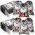 Sweetude 36 Pcs Teacher Survival Kit Gift Bags 4 x 6 Composition Notebook Drawstring Bag for Teacher Student Welcome Back to School Gift Bag in Bulk First Day of School Classroom Party Favor (Marble)