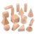 Syhood 30 Pcs 3D Shapes Geometric Solids Wooden Shapes Large Size Burlywood Color Geometric Blocks Set Montessori Learning Pattern Blocks Solid for Preschool Classroom Elementary Home School Supplies
