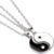 Synvexor 2-Piece Interlocking Split Yin Yang Pendant Necklace Set, Silver Plated Complementary Puzzle Matching Wearable Ornaments, Adult Balanced Symbol Fashion Accessory