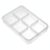 Syyavrrta Clear Six-Compartment Rectangular Bin, Refrigerator Organizer for Fridge Shelves and Drawers, Durable PP Plastic Storage Box, 11 x 5.5 Inches