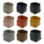 Syyavrrta Desktop Organizer for Small Accessories, Round Foldable PU Leather Storage Box with Lid, Compact Desk Tidy for Keys and Pens