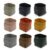 Syyavrrta Desktop Organizer for Small Accessories, Round Foldable PU Leather Storage Box with Lid, Compact Desk Tidy for Keys and Pens