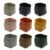 Syyavrrta Desktop Organizer for Small Accessories, Round Foldable PU Leather Storage Box with Lid, Compact Desk Tidy for Keys and Pens