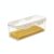 Syyavrrta Food Storage Container with Lid, Stackable PP Plastic Bin for Pantry and Fridge Organization, Clear Rectangular Organizer for Dry Goods, 12.6 x 4.4 x 4.4 Inches (1 Pack)