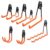 Syyavrrta Multipurpose Pegboard Hooks for 1/4-Inch and 1/8-Inch Boards, Durable PC Plastic Hangers for Garage, Workshop, and Home Organization, Orange, 12-Pack