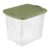 SZOLIUD Clear 95‑Quart Storage Bin with Green Carry Handles