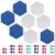 SZYDD Felt Bulletin Board Hexagon Felt Pin Board with Push Pin Decorative Memos Board Notice Board for Home Classroom