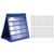 Tabletop Desktop Pocket Chart Table with Bonus 20X Dry Erase Cards Desktop Tabletop Teaching Pocket Chart Double Sided and Self-Standing (13 Inches X 12 Inches) Blue