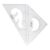 Tachiuwa 3-6pack 2/60 Degree Geometry Triangle Ruler Drawing Drafting Set Clear, 3 Pcs