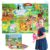 Taika 43×28 inch Zoo Animals Felt Story Board Set, 41Pcs Jungle Animals Toys, Thicker Flannel Board, Preschool Learning Toy, Interactive Storytelling Teaching Play Activity Kits