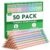 Taja 50 Pack Wood-Cased #2 HB Pencils, Bulk Pre-Sharpened Pencils with Top Erasers, Perfect for School & Classroom Writing and Drawing – Macaron