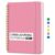 Taja Lined Spiral Journal Notebook for Women & Men, 140 Pages, College Ruled Hardcover Notebook for Work & Note Taking, Journals for Writing, A5 (6″ x 8″) – Pastel Pink