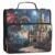 Takiito 3 Ring Zipper Binder Dragon Castle Binder Organizer Portfolio with File and Shoulder Strap & Handle Large Capacity File Folder