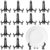Takingup Plate Stwith, 12Pcs 4 inch Black Plastic Easels Display Stwiths Photo Holder for Home, Plate Stwiths for Display