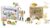 Taksa Toys Locomo & Resources Set: 72 Pcs Gift Pack Montessori Building Blocks & 5 Natural Color Wooden Animal Figures, Outdoor Learning & Creativity Toy Set for Kids 3 4 5 6 7+ Years