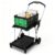 Takywep Foldable 2-Tier Cart, Aluminum Grocery Trolley w/Detachable Crate