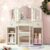 Takywep Kids Vanity Set with LED Lighted, Mirror, Stool and Storage, White