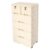 Tall Dresser Storage Cabinet, 6-Drawer Organizer Tower, Stackable Clothes Chest, Sturdy Food-Grade PP Build, Lockable Bins, Smooth Wheels, for Bedroom, Closet, Playroom, Beige, 50x35x102cm