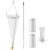 Tallew 125 Mesh Plankton Net, 112μm Fine Sampling Net for Freshwater Marine Aquatic Organisms Collection with a Stainless Steel Extendable Pole 2 PE Bottles a 5 Meters of Nylon Rope