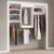 Tall Hanging Closet Unit, Modular Closet System, Wood Closet System Organizer with Storage for Walk In Closets, Clothing Rack Wardrobe Closet for Hanging Clothes, Bedroom, White, 25.5″W