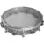 Tambourine, Adjustable Double Row 10 in / 25 cm, Transparent Percussion Jingles Instrument with Metal Frame, Lightweight Handheld Musical Instrument, Silver
