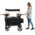 TANAUT 4-Seat Folding Baby Wagon, Face-to-Face High Seat Stroller(Black)
