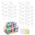 TANEMUDO 20 Pcs Plastic Playroom Storage Organizer Box Stackable Bins with Lids,Clear Storage Containers for Holds Small Toys, Building Blocks, Puzzles (7.09 x 5.2 x 3.43 Inch,5.6 x 4.1 x 2.4 Inch)