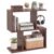 Tangkula 2 Tier Geometric Bookshelf, Freestanding Wooden Display Shelf, Home Office Room Divider S Shaped Open Bookcase, Small Bookshelf for Small Spaces, Living Room, Bedroom, Study (Walnut, 1)