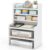 Tangkula 6-Tier Desktop File Organizer, Wooden Mail Letter Tray Organizer with 2 Removable Shelves for Papers, Folders & Office Supplies, Space-Saving Desktop File Holder for Small Spaces Home Office