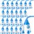 Tanlade Space Plastic Cup Bulk, Rocket Cup with Straw,24 Pcs,Blue