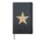 Tan Star on Multiple Colours Hardcover Journal, Black
