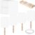 TaoBary 125 Pieces DIY Paper Church Fans Handle Wooden Sticks for Wedding