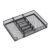 Taoxekoro DIY Metal Mesh Drawer Organizer Tray, 32x22x4.5 cm, Black