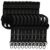 Tarifold ES 200527- Pack of 10 Hanging Lanyards for Creedations, ID Cards, Key Ring Double Hook Accessory – 46 cm Long, Black