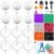 Tasdurian 12 Set DIY Stress Ball Making Kit Milky Blank Stress Ball DIY Kit with 12 Skin Empty Squeeze Balls Fill Bead Expander Tool Device for Make Pressure Balls(Dark Color,Halloween)