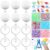 Tasdurian 12 Set DIY Stress Ball Making Kit Milky Blank Stress Ball DIY Kit with 12 Skin Empty Squeeze Balls Fill Bead Expander Tool Device for Make Pressure Balls(Colorful,Dinosaur)