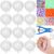Tasdurian 12 Set Halloween DIY Stress Ball Making Kit Empty Pumpkin Stress Ball DIY Kit with Blank Skins Fill Beads Expander Tool Cap Glue for Halloween Party Make Pressure Balls