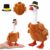 Tasdurian Magnetic Goose Statue Key Holder Desk Decor, 1 Pack, Roast Turkey