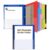 Tashkummy 360 Pivotable Project Organizer, 3 Ring Binder with Colored Tab Dividers, Customizable Front Cover Multi Pocket Folder for Home, School, Office – Blue