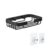 TATAY Shower Shelf No Drill Rectangular | Includes Mounting System (Quick Fix) | Holds up to 5 kg | 100% Stainless Aluminium | Shower Caddy for Bathroom Storage – 9 x 3.2 x 14 cm – Black