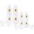 Tatuo 4 Pack 5 Inch and 6 Inch Wooden Plate Display Stand, White