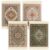 Tatuo 4 Pieces Rug Table Coasters Table Drink Holders Oriental Design Fabric Carpet Drink Mats Oriental Design Fabric Elegant Carpets Kitchen and Bar Mats for Home Office (Boho,Square)