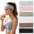 Tawsku Headbands for Women, 6 Pack Stripe Solid Color Hairband